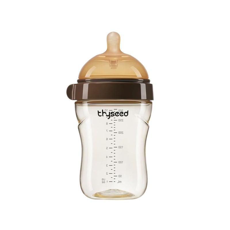 thyseed PPSU Natural Breast-Like Bottle with Nipple(3-7 Months),10oz，1pack - Image 1